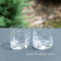 Unique gold rimmed Whiskey Rock Glasses